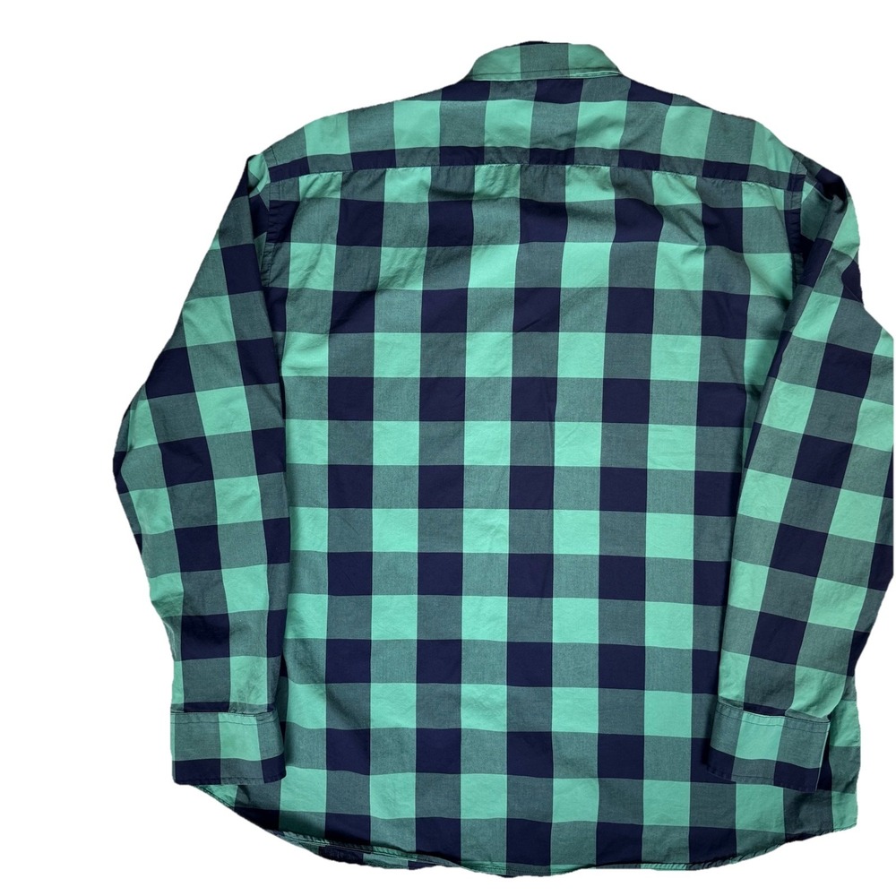 Untuckit XXXL Long Sleeve Buffalo Check Blue Green Shirt Bonarda Plaid - Picture 6 of 7
